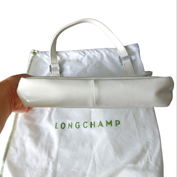 Longchamp White Patent Leather Shoulder Bag - Picture 10 of 16
